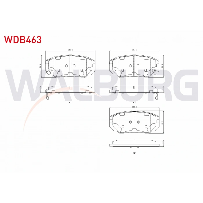 FREN BALATA ON IKAZLI HYUNDAI SONATA V 3.3i V6 2005-2010 / HYUNDAI GRANDEUR 3.3i 2005-/ HYUNDAI GRANDEUR 2.2 CRDI 2005- / HYUNDAI SONATA V 2.4i 2005-2010