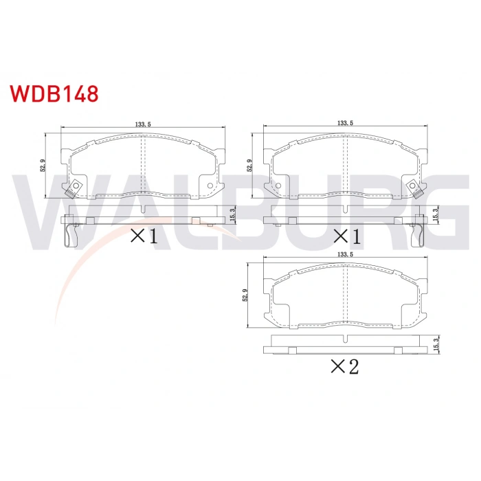 FREN BALATA ON IKAZLI KIA BESTA 2.2 D 1993-2003 / MAZDA E 2200 (SR2) 2.2 D 1984-2004