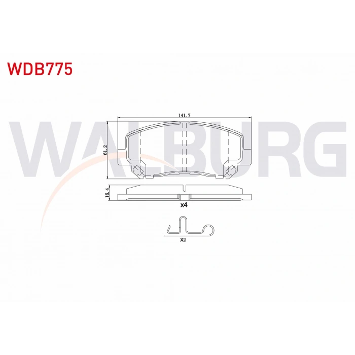 FREN BALATA ON IKAZLI MAZDA CX-5 (KE,GH) 2.0 - 2.2 D 4X4 2011- / JEEP CHEROKEE (KL) 2.0 CRD - 3.2 V6 2014-