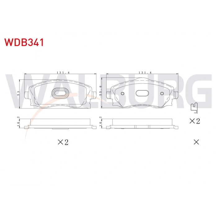 FREN BALATA ON IKAZLI OPEL CORSA C 1.2i 16v 2000-2006 / CORSA C 1.0 2000-2006 / CORSA C 1.2i 2000-2006