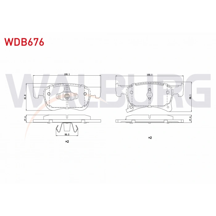 FREN BALATA ON IKAZLI OPEL CORSA E 1.3 CDTI 15 JANT 2014- / CORSA E 1.2 2014- / CORSA E 1.4 2014- / ADAM 1.2 2013- / ADAM 1.4 2013-