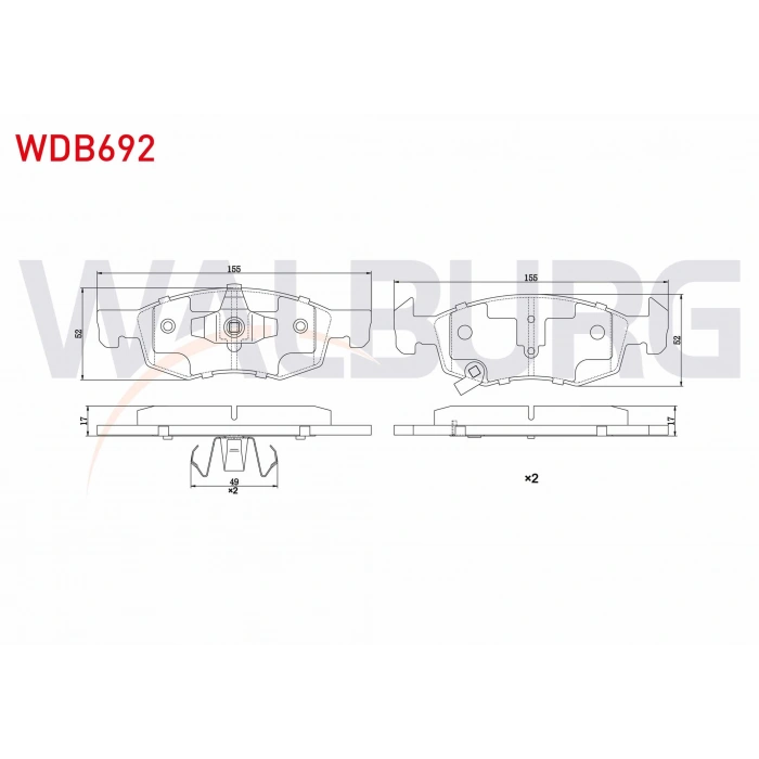 FREN BALATA ON IKAZLI OPEL CORSA E 1.4 14 JANT 2014- / CORSA E 1.2 14 JANT 2014-