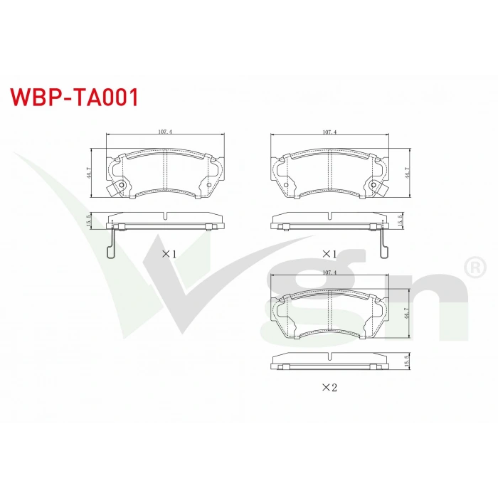 FREN BALATA ON IKAZLI TATA INDIGO 1.4 D 2003-/ 1.4 2003-/ SUZUKI SWIFT II 1.3i 1989-2004 / 1.0i 1989-2004 / ALTO III (EF) 1.0 1994-2002/ NISSAN SUNNY II (N13) 1.6i 1986-1991