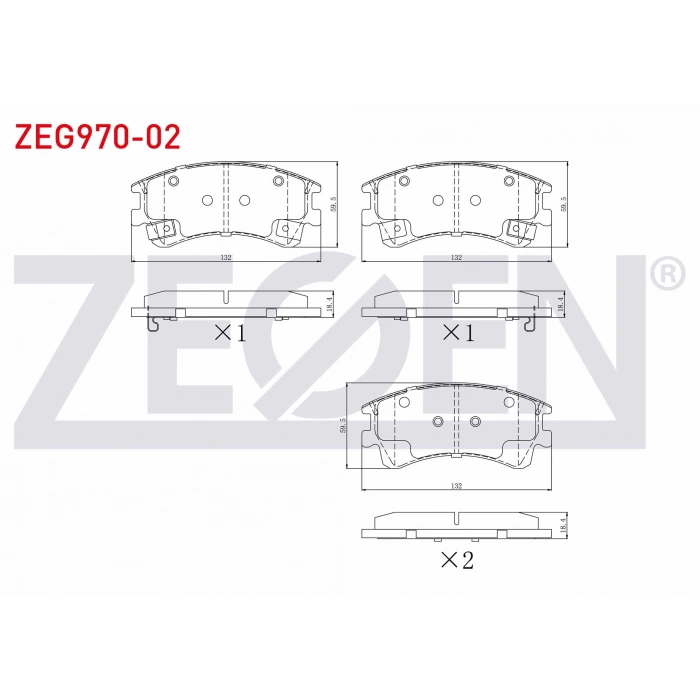 FREN BALATA ON IKAZLI TEL DELIKLI MAZDA 6 (GG,GY) 2.0i 2002-2007 / MAZDA 6 (GG,GY) 2.3i 2002-2007