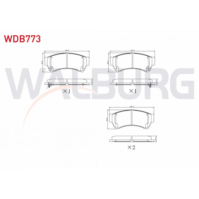 FREN BALATA ON IKAZLI TEL DELIKLI MAZDA 6 (GH) 1.8i MRZ 18.30 mm 2007-2012 / 6 (GH) 2.0 MZR 2007-2012
