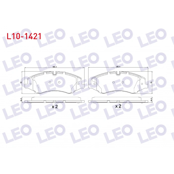 FREN BALATA ON LAND ROVER DISCOVERY IV (LA) 3.0 TD 4X4 18.70mm 2010-