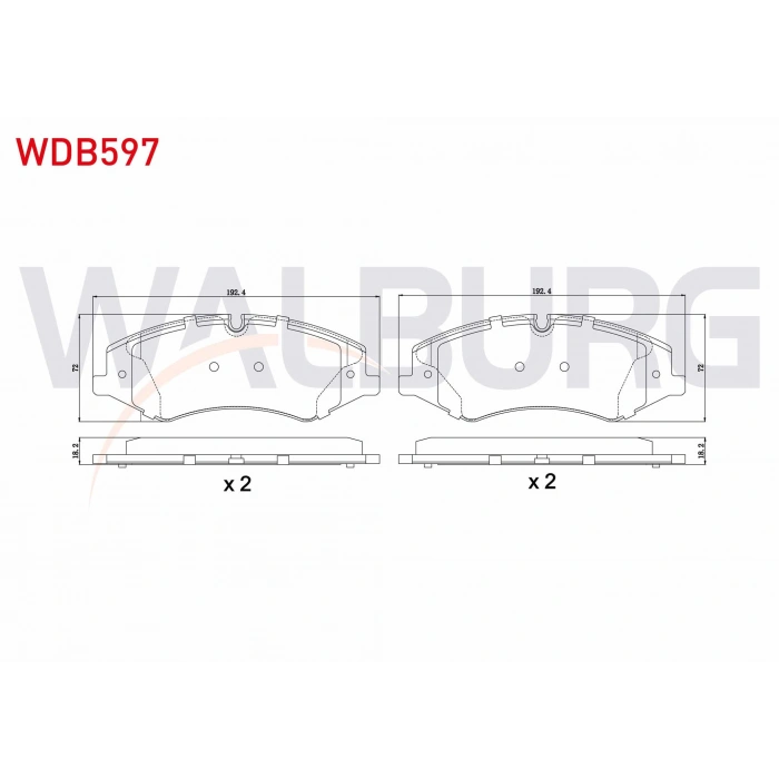 FREN BALATA ON LAND ROVER DISCOVERY IV (LA) 3.0 TD 4X4 18.70mm 2010-