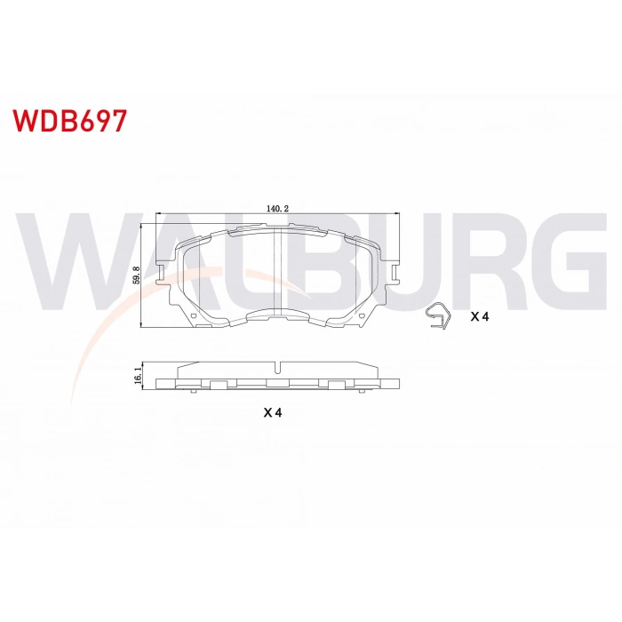FREN BALATA ON MAZDA 6 (GJ,GH) 2.0 2013- / 6 (GJ,GH) 2.2 D 2013-
