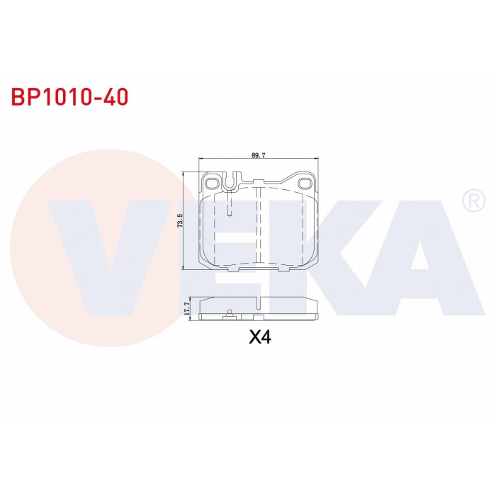 FREN BALATA ON MERCEDES 200 (W123) 2.3 1977-1985 / MERCEDES 200 (W123) 2.4 D 1977-1985