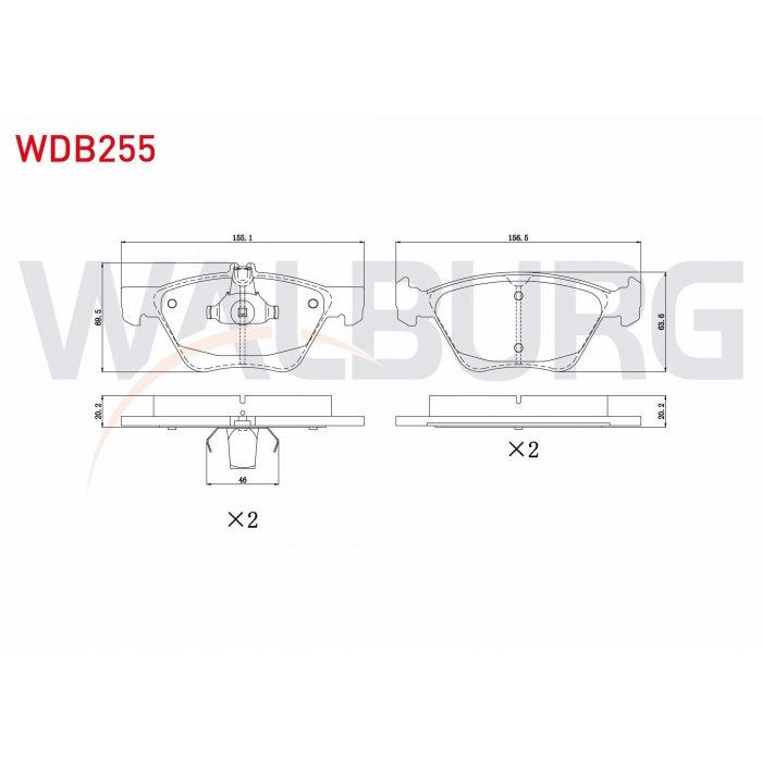 FREN BALATA ON MERCEDES E SERISI (W210) E 280 1995-2002/ (W210) E 320 CDI 1995-2002/ (W210) E 270 CDI 1995-2002/ (W210) E 200 CDI 1995-2002/ (W210) E 220 CDI 1995-2002/ (W210) E 200 1995-2002