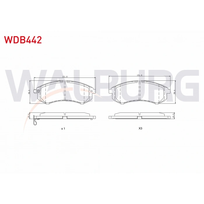 FREN BALATA ON MITSUBISHI L 200 (K7T,K6T) 2.5 TD 4WD 1996-2007