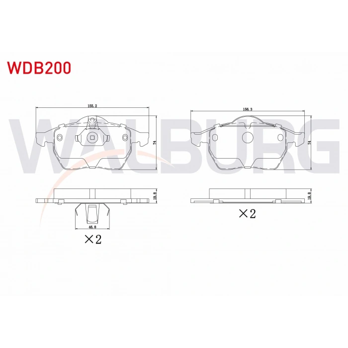 FREN BALATA ON OPEL VECTRA B 2.0i 1995-2003 / VECTRA B 2.5 V6 1995-2003 / CALIBRA A 2.0i 1995-2003