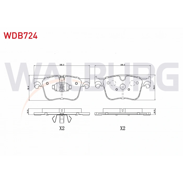 FREN BALATA ON PEUGEOT 3008 16-/ 508 II 18-/ 5008 II 16-/ PARTNER 18-/ RIFTER 19-/ TOYOTA PROACE 2019-/ CITROEN C4 PICASSO 13-/ BERLINGO 16-/ C5 AIRCROSS 18-/ OPEL GRANDLAND 17-/COMBO E 18-/DS 7 17-