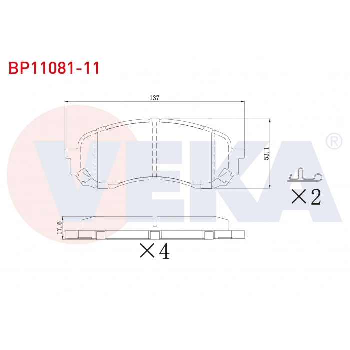 FREN BALATA ON SUBARU IMPREZA 1.5 - 1.6i 2000-2012 / FORESTER 2.0 2008- / OUTBACK 2.0 D 2009- / LEGACY V 2.0i 2009-2014