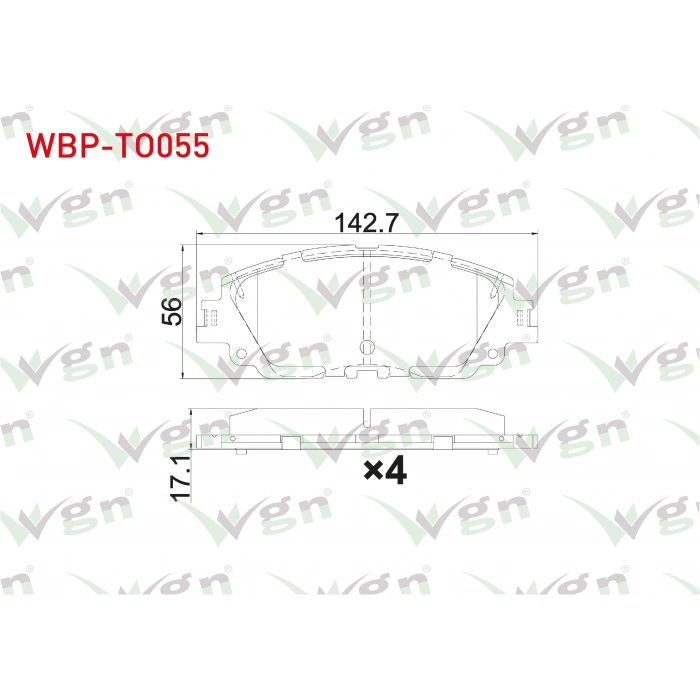 FREN BALATA ON TOYOTA RAV 4 V (_A5_, _H5_) 2.5 Hybrid 2018-