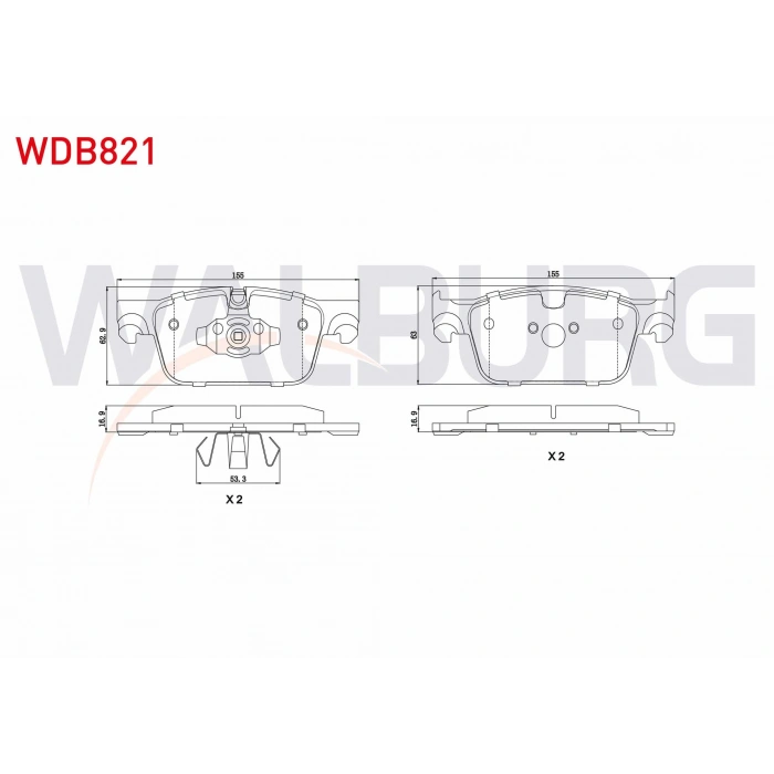 FREN BALATA ON VOLVO S90 II 2.0 D5 2016- / VOLVO S90 II 2.0 D4 2016-
