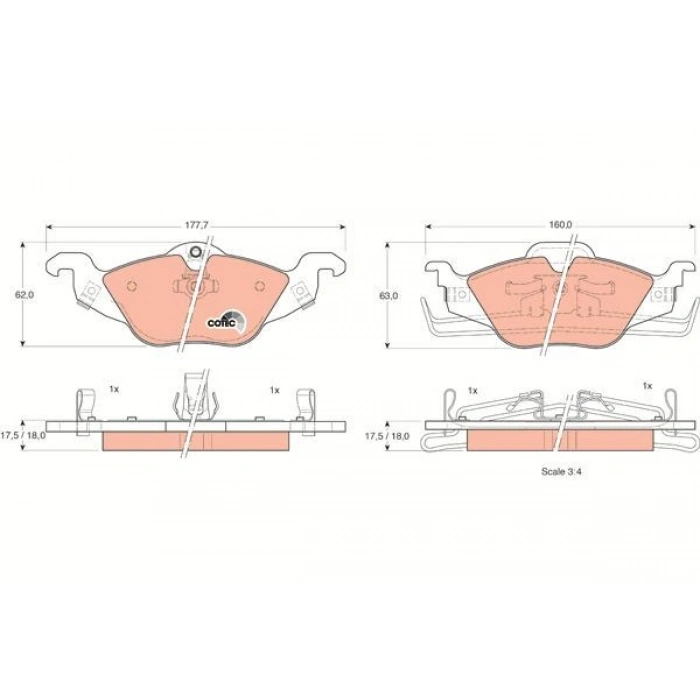 FREN BALATASI ARKA ASTRA F 9800 ASTRA G 9805 ZAFIRA 9805