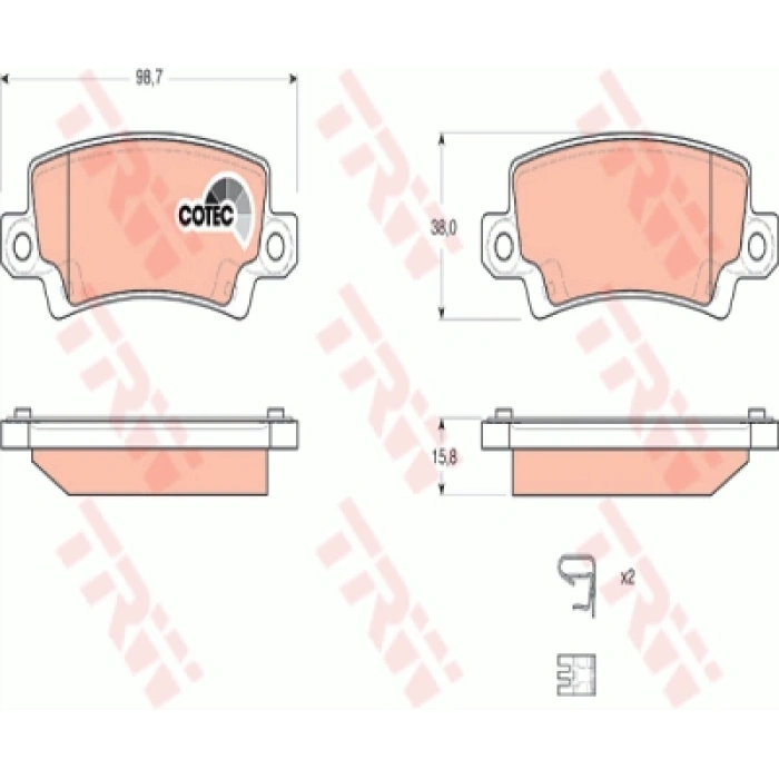 FREN BALATASI ARKA . COROLLA (E12) 1.4:1.6:1.4 D4D 02-06
