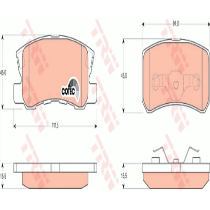 FREN BALATASI ARKA GDB3247 SANTAFE DIZEL 2006-