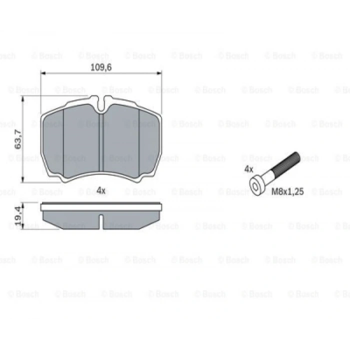 FREN BALATASI ARKA IVECO DAILY-FORD TRANSIT V347 ÇIFT TEKER 3,2 200 PS 06-