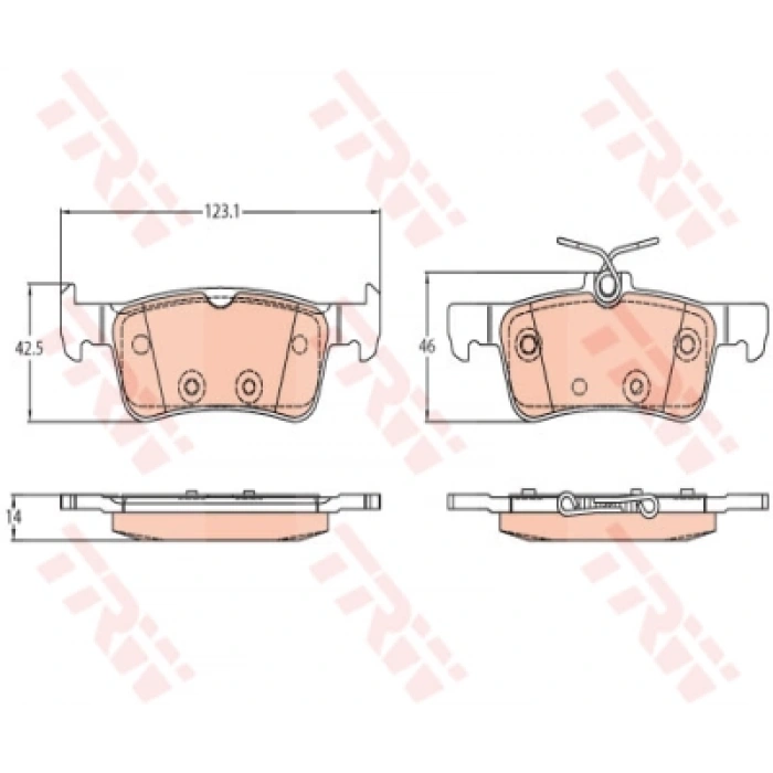 FREN BALATASI ARKA MEH1BC2M008AA/KTH1BC2M007AA/AB FIESTA BM 17-