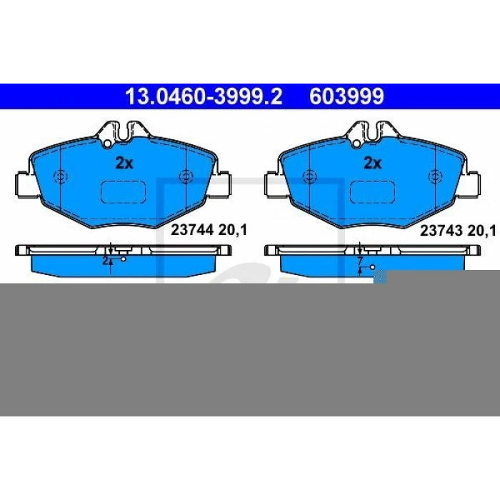 FREN BALATASI ARKA MERCEDES E CLASS W211 S211 E55-E320-E500 02>08-S-CLASS W220-W221 C216 S55-S63-S65 S600-CL500-CL600 01>SL R230 01>SLK R171 5.4CC 04>11