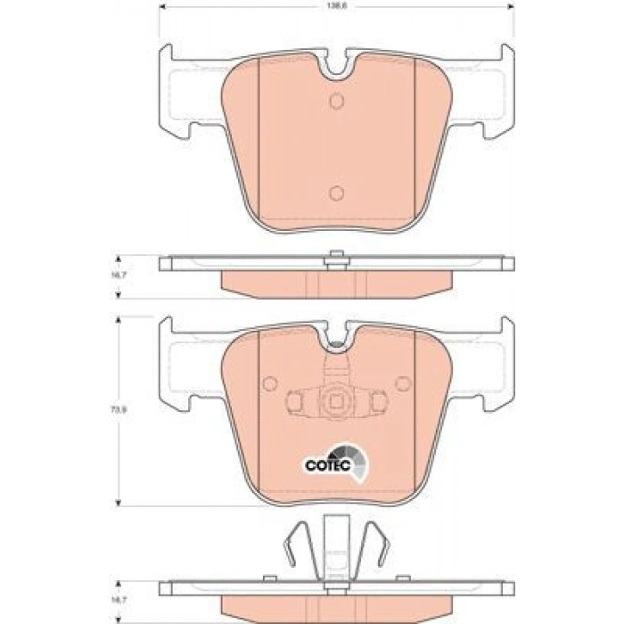 FREN BALATASI ARKA MERCEDES S SERIS W211 0611 W220 S65 AMG 01 05 C216 0611
