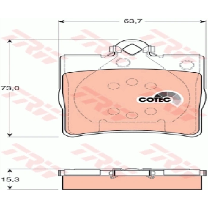 FREN BALATASI ARKA UFAK TEK PIMLI W202-203-210 BM- 96-10