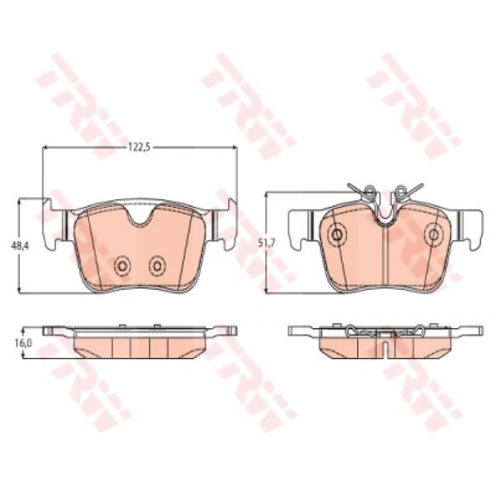 FREN BALATASI ARKA VOLVO S60/S90/V60 D 4204 T16 D 4204 T9 16-
