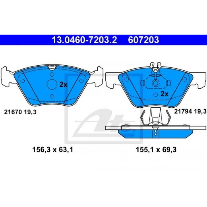 FREN BALATASI ARKA W201 C SERİSİ C180 C200 C220 C230 C250 C280 C36AMG