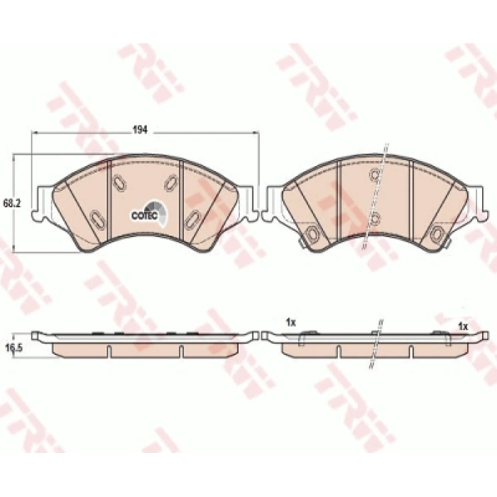 FREN BALATASI ÖN 4X2/4X4/UCYR3323ZA RANGER/MAZDA BM 11-