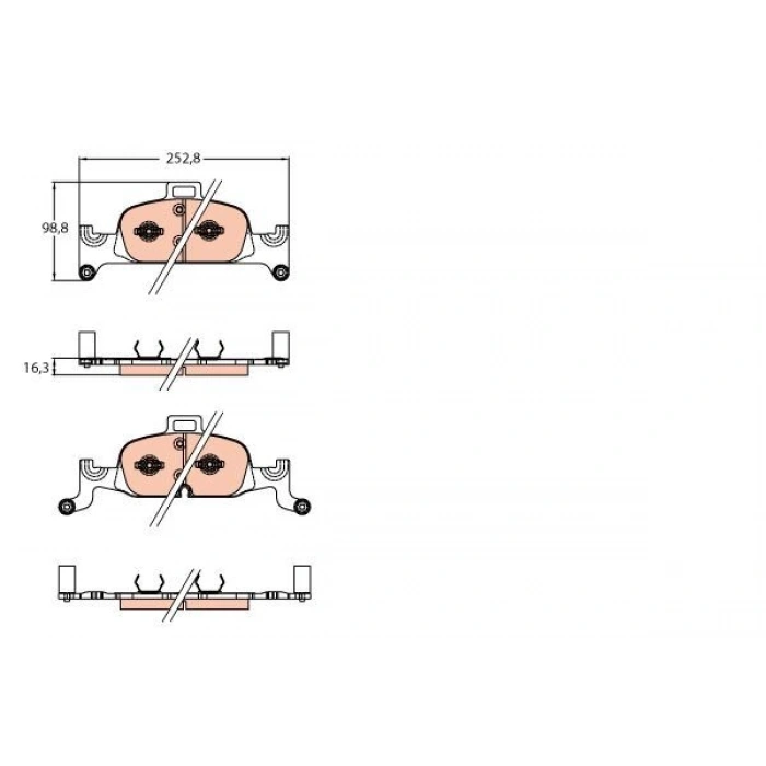 FREN BALATASI ÖN A4 A5 14 155.2x63.8x17 KULLAKLI