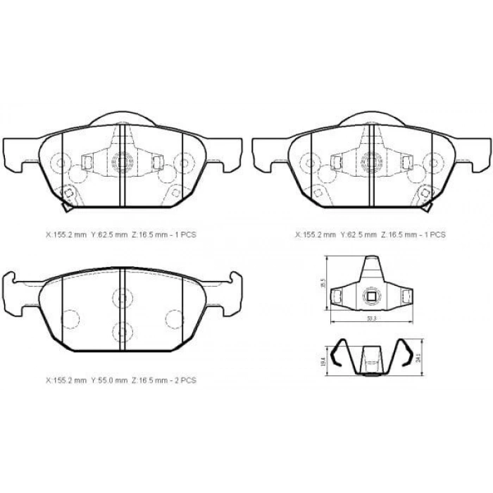 FREN BALATASI ÖN ACCORD (CU) 2.0 09-15