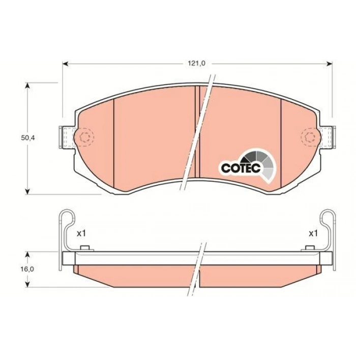 FREN BALATASI ÖN ALMERA 1.4 1.4GX-LX 1.6 1.6SLX 2.0D 9500 ABSLİ