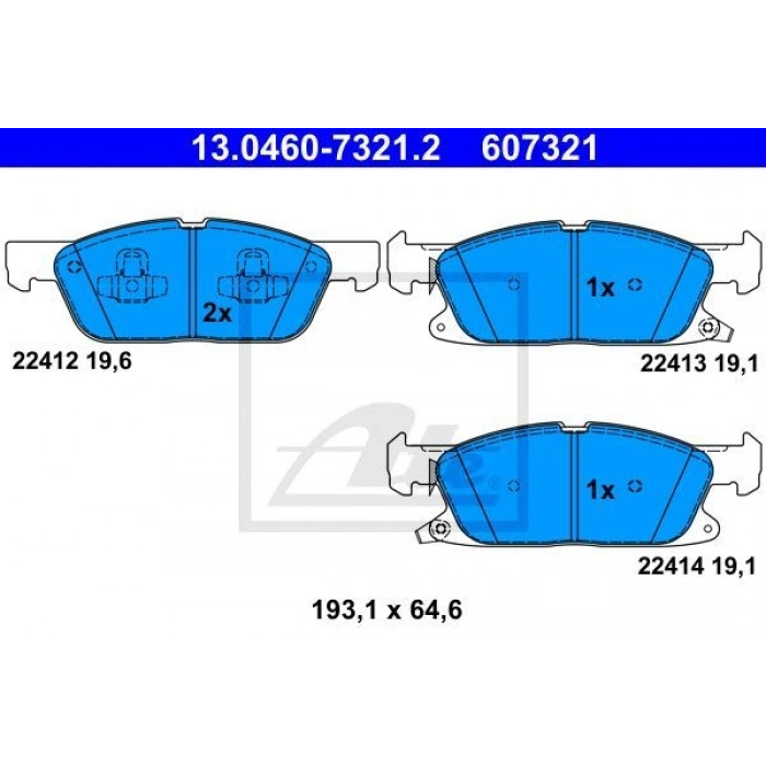 FREN BALATASI ÖN ASTRA K 15 16 İNC 155.2x62.3x19.5