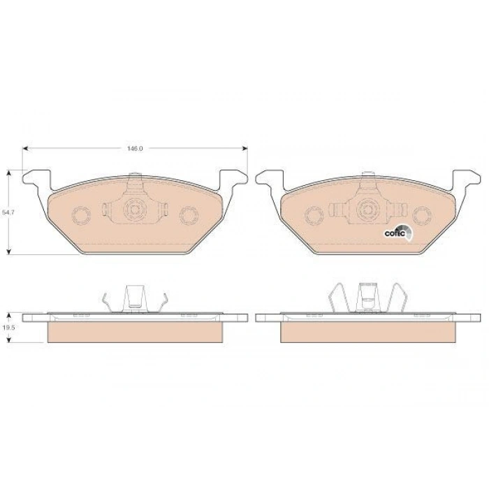 FREN BALATASI ÖN CADDY PASSAT GOLF VII A3 LEON OCTAVIA 13
