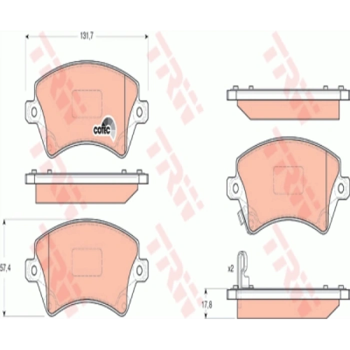 FREN BALATASI ÖN . COROLLA (E12) 1.4:1.6:1.4 D4D 02-06