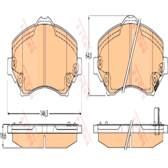 FREN BALATASI ÖN FREEMONT/JEEP/DODGE/GRAND VOYAGER BM 08-