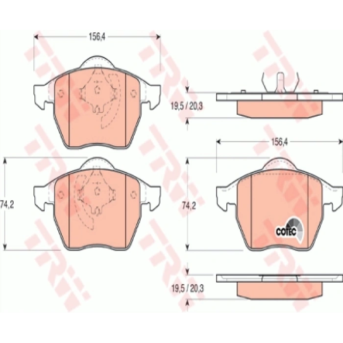 FREN BALATASI ÖN GDB1200 PASSAT-A4 BM 97-00