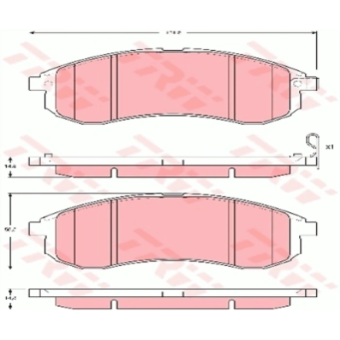 FREN BALATASI ÖN . L200 (K74) 2.5 TD 02-05