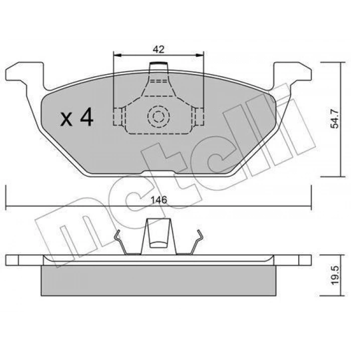 FREN BALATASI ÖN LT28-35 96>06 LT28-46 96>06 V CLASS 96> SPRINTER 95>06 VITO 96>03