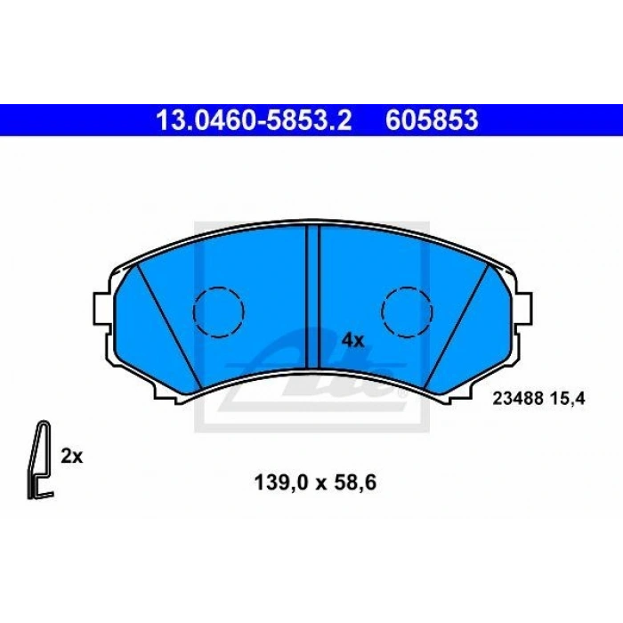 FREN BALATASI ÖN PAJERO PININ 1.8 1.8GDİ 2.0GDİ 9907