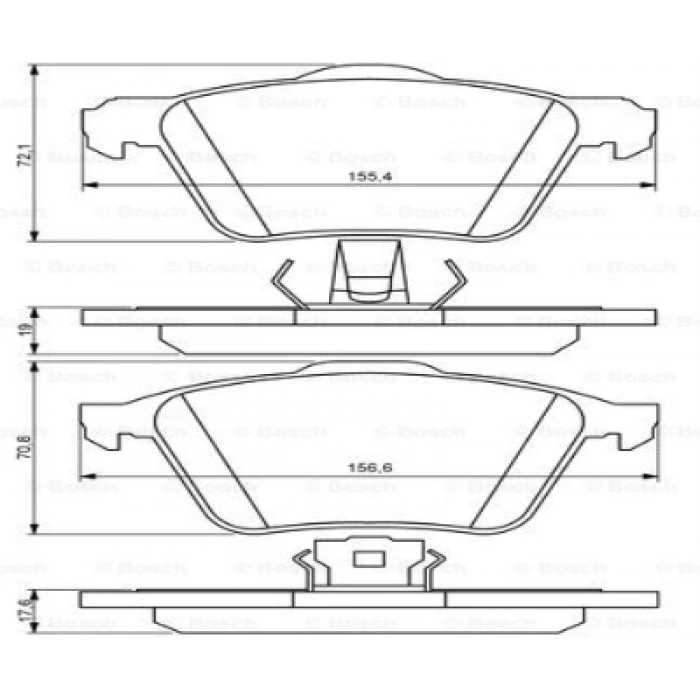 FREN BALATASI ÖN S60/S80/V70/XC90 BM 02-
