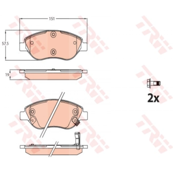 FREN BALATASI ÖN SEKMANLI TIP EGEA BM 15-