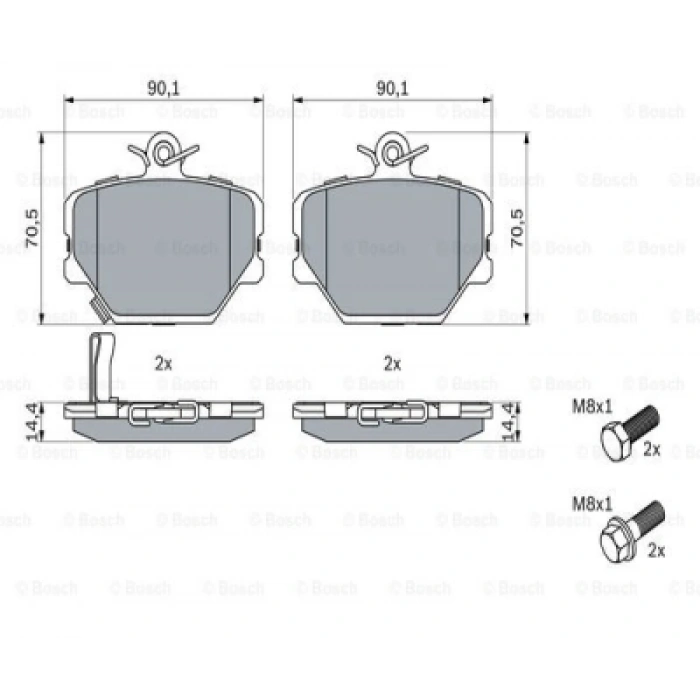 FREN BALATASI ÖN SMART 450-451 BM 04-09