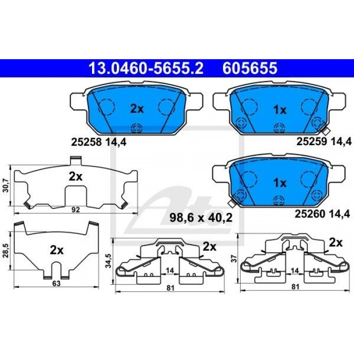 FREN BALATASI ÖN SUZUKI SX4 1.6 13 VITARA 1.6 15