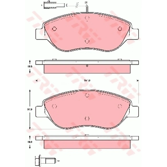 FREN BALATASI ÖN TEK FISLI BRAVO/EGEA HB /STILO/DELTA BM 07-