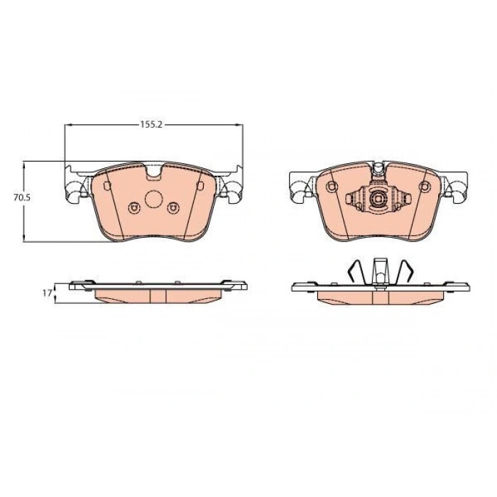FREN BALATASI ÖN VOLVO S90 16 V60 2018 V90 16 XC60 2017