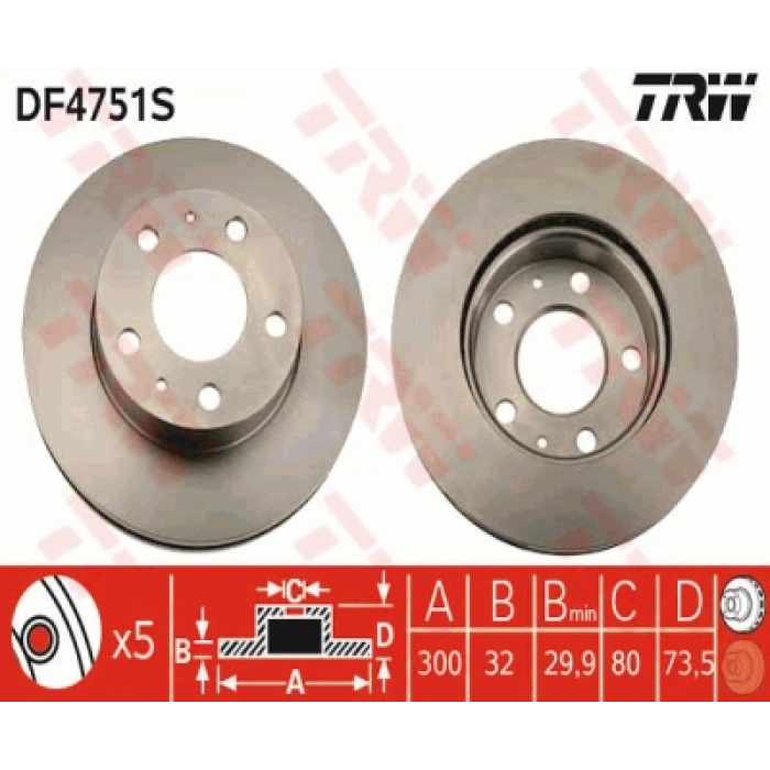 FREN DISKI ADET 300MM DUCATO V/KARSAN JEST/BOXER/JUMPER BM 06-