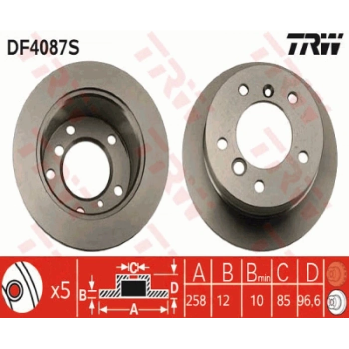 FREN DISKI ARKA 09102 / FCR230A LT-SPRINTER BM 96-06